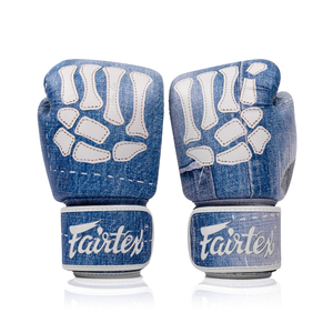 ถุงมือชกมวย Fairtex สีน้ำตาล ปักโลโก้ได้ หนังแท้ น้ำหนักเบา กันน้ำ แบบผูกเชือก สำหรับฝึกซ้อมและแข่งขัน MMA มวยไทย - Product Image 6