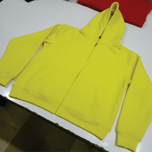 Sweat-shirt à capuche personnalisé pour homme, 100% coton, design brodé, coupe ample longue, col montant, couleur contrastée, épissure, hiver - Product Image 5
