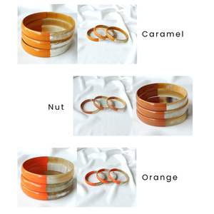 Brazalete de resina de cuerno de búfalo natural, chapado en rodio con forma de diamante de corte princesa, artesanía de estilo Animal pulido - Product Image 4