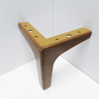 Jambe de canapé à trois volets en grain de bois Jambes de meubles de conception de vente chaude classique