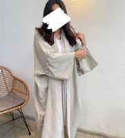 Abaya ouverte décontractée de qualité supérieure OEM, style maxi élégant et léger, inspirée de Dubaï et de la Turquie, pour femme musulmane, idéale au quotidien