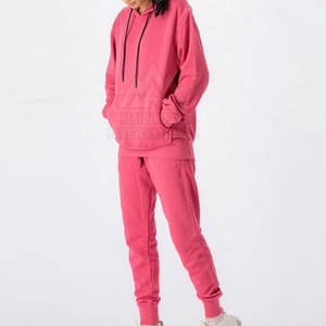 Ensembles tendance pour femmes, survêtements en coton personnalisables avec logo, joggers décontractés, survêtements d'hiver à col rond respirants - Product Image 4