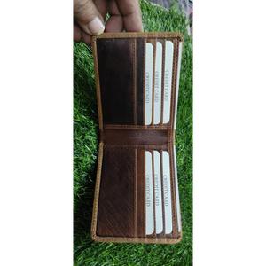 Portefeuille pour homme en cuir de mouton véritable, logo personnalisé imprimé, 100% résistant à l'eau, broderie et décoration de lettres, exportations - Product Image 2