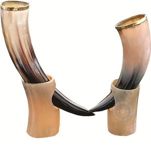 Customized Viking Carving Buffalo Tankard Handcrafted Natural Agate Drinking Horn Animal Style <b>Beer</b> Decoration - Product Image 1