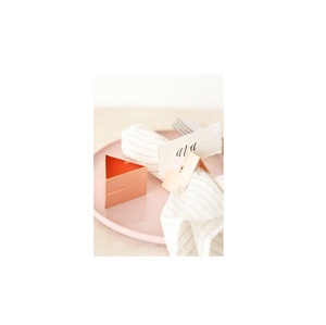 Caja OEM estilo imagen resina decorativa Coral servilleteros Metal boda accesorios brillo para decoraciones de fiesta-paquete piezas Color - Product Image 3