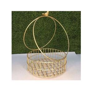 Flower Round Shape Hamper Gift <b>Basket</b> for Home & Hotel Best Quality Latest Design <b>Metal</b> Hamper Gift <b>Basket</b> for <b>Storages</b> - Product Image 3