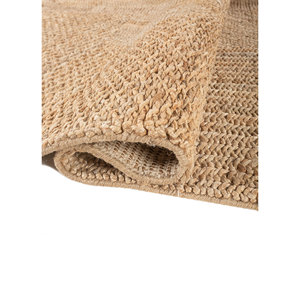 พรมปูพื้นทรงสี่เหลี่ยมผืนผ้าลายเรขาคณิตสีเบจน้ำตาล Nomadic Threads รุ่น Jute Hemp Rugs-Pdjt-681 สำหรับตกแต่งบ้าน ห้องนอน ห้องนั่งเล่น และทางเดิน - Product Image 2