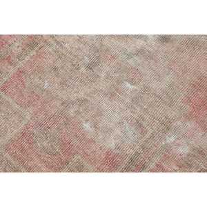 Turkish Vintage Rug, Round 2.7x2.7 ft (83x83 cm) Rug, <b>Red</b> Moroccan <b>Wool</b> Rug - Product Image 5