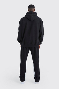 Ensemble survêtement pour homme, design 2025, lavage à l'acide, 100% coton, logo imprimé à l'écran, pantalon évasé et sweat à capuche - Product Image 2