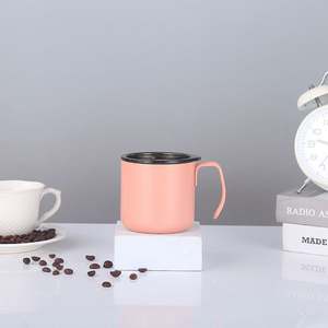 Taza de Café de Acero Inoxidable 304 de Doble Pared de 350 ml con Asa y Tapa, Venta al por Mayor de Fábrica Profesional, Personalizable - Product Image 2