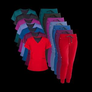 ชุดสครับ2025สำหรับสุภาพสตรีชุดเครื่องแบบผ้าถักพร้อมท่อสั้น - Product Image 6