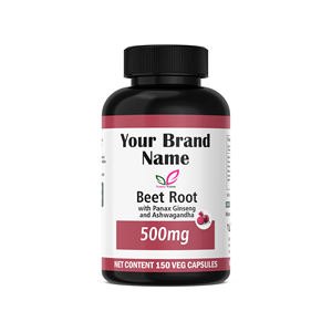 แคปซูล150ยาหัวบีท500มก. อาหารเสริมสมุนไพรผงบีทรูทธรรมชาติสกัดจากพืชแคปซูลฉลากส่วนตัว - Product Image 1