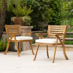 Modern Design Eco-Friendly Acacia <b>Wood</b> Arm <b>Chair</b> High Quality Garden <b>Chair</b> for <b>Outdoor</b> Patio Dining Wholesale - Product Image 5