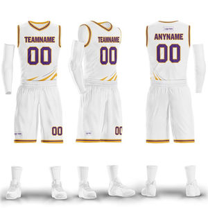 Vêtements de sport respirants Bsci Shorts de basket-ball d'été Sublimation Ensembles de maillots de basket-ball réversibles Uniformes de basket-ball personnalisés - Product Image 4