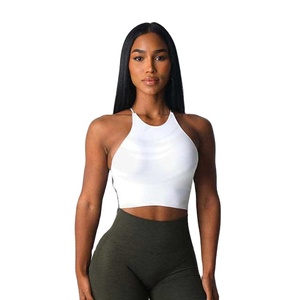 Women's Seamless Straps Backless V Bodysuit Peach Hip Yoga Sports Bra 1 Piece Gym Fitness Clothing OEM Services - Product Image 1