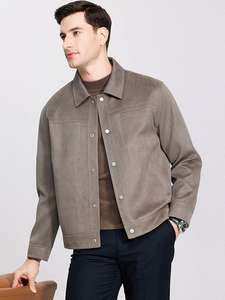 Veste d'hiver confortable et flexible pour homme, style vintage, respirante, écologique, coupe-vent, chauffante, en mélange polyester et élasthanne, col montant - Product Image 2