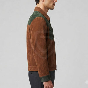 Premium Quality <b>Men</b> <b>Suede</b> Leather <b>Jacket</b> With Tailored Fit Soft Touch Surface Classic Design And Long Lasting Comfort - Product Image 6