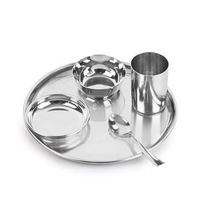 Vente chaude Dernière conception Vaisselle Alimentaire Thali Ensemble Miroir Fini Forme Ronde Dîner Thali Ensemble Pour La Vaisselle - Product Image 4