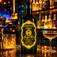 Étiquette de bouteille de vin LED étanche personnalisée Longstargift avec logo de la propriété viticole pour une visibilité améliorée
