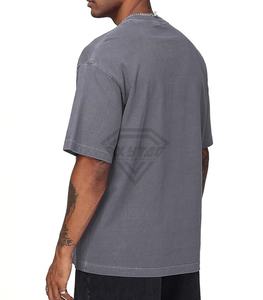 T-shirt vintage lavé à l'acide avec logo personnalisé T-shirt surdimensionné vierge épais 100% coton T-shirt pour hommes lourds - Product Image 5