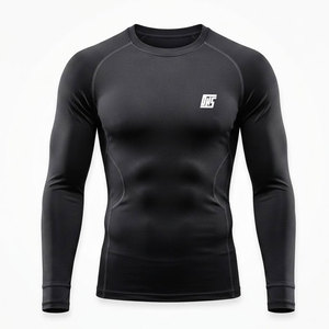 Chemises de compression flexibles pour hommes, légères, à manches longues, pour la course à pied, l'entraînement, la remise en forme, le sport, haut de gamme pour la performance sportive - Product Image 1