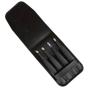 Mini pinzas para cejas de acero inoxidable de colores personalizados con punta inclinada para desplumar el vello facial y del bebé - Product Image 2