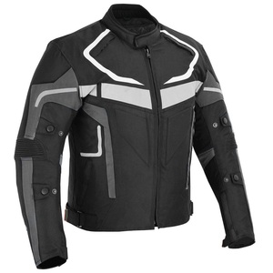 Chaqueta de moto textil Cordura negra impermeable para hombre OEM, chaqueta Cordura para motocicleta de la mejor calidad - Product Image 1