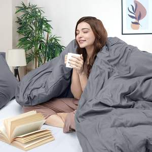 <span class=keywords><strong>Set</strong></span> di biancheria da letto Hotel di lusso <span class=keywords><strong>Set</strong></span> copripiumino in cotone 100% King Size copripiumino morbido tinta unita 3 pezzi 300tc filo - Product Image 6