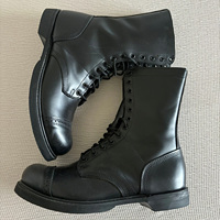 Bottes de cérémonie noires polies pour les uniformes de cadets, les fanfares, les gardes d'honneur, les événements de cérémonie, les bottes de parade