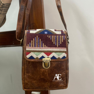 Nueva Bolsa de Hombro de Cuero Genuino Hecha a Mano con Diseño Jacquard, Multiusos, Estilo Vintage, Precio Económico, Producto al por Mayor - Product Image 1