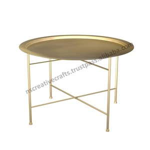 Available High Demanding <b>Brown</b> Finished Coffee <b>Table</b> Metal High Traffic Areas Like Office Lounges Waiting Rooms - Product Image 5