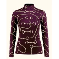 Nouvelle Arrivée Chemises Polo de Compression Équestres pour Femmes en Cuir Respirant Sublimé Couleur Unie Style Western