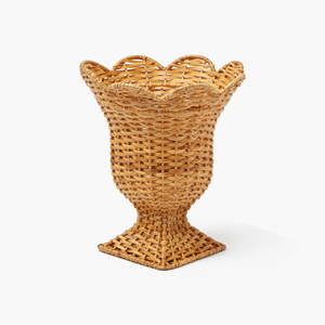 Wholesale Modern Round Wicker Rattan Urn Vase Eco-Friendly Wedding <b>Home</b> <b>Decor</b> Accessory Made in Vietnam for Christmas - Product Image 1