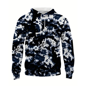 Hoodie Loose Fit In Black And White Color, High Quality Comfortable Product Men Casual, Fashion Wear Sublimation Hoodies - Product Image 1
