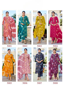 Latest Collection reyon <b>Women's</b> Heavy Capsule <b>Kurta</b> with Foil Print and Embroidery Work ( 8pic catlogue ) - Product Image 2