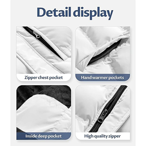 Chaqueta de Plumón para Hombre, Diseño de Logotipo Personalizado OEM, Moderna, Otoño Invierno, Nueva, de Poliéster/Nailon, Transpirable, con Cremallera, Ligera, Corte Regular - Product Image 6