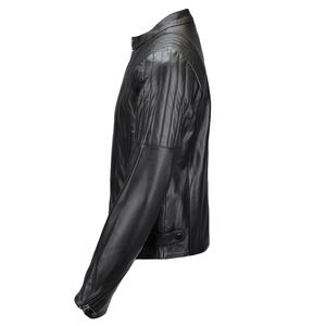 Chaqueta de Motociclista Casual Personalizada al por Mayor, Talla Europea, de Moda, de Cuero PU y Lona, Impermeable, Resistente al Viento, con Cremallera, Disponible en Existencia - Product Image 2