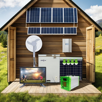 Centrale Électrique Portable Solarun, Kit de Systèmes d'Éclairage Solaire Autonome avec Panneau Solaire Mini et Batterie pour Maison en Afrique