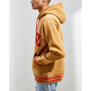 <b>Factory</b> Direct VALVA SPORTS Men's Pullover Hoodie Sweatshirt 100% Cotton Fleece Chenille Embroidery Custom Logo Pocket - Product Image 2