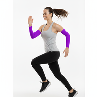 Manchons de sport pour femmes avec logo OEM - Respirants, écologiques, séchage rapide, grande taille, 100% polyester, modèle
