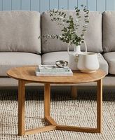 Table basse en bois portable traditionnelle, meuble tendance pour salon, idéal pour les espaces de vie en appartement urbain