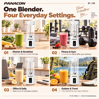 Blender Portabel OEM 400ml, USB-C Rechargeable, Mini Juicer Elektrik, Pembuat Smoothie Pribadi untuk Shake