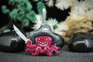 Pendentif en argent 925 avec émail rose personnalisé, design unique, coupe ronde brillante, émail 3D, bijoux hip-hop pour hommes - Product Image 6