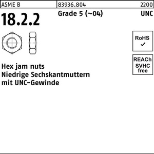น็อตหกเหลี่ยม R 83936 UNC เกลียวต่ำ 9/16 เกรด 5 แพ็ค 50 ชิ้น - Product Image 1