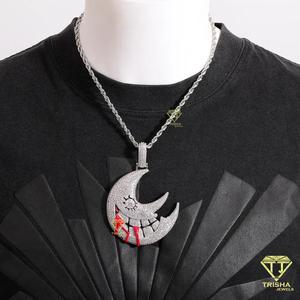 กระเป๋าเงินประดับจี้เพชร VVS Moissanite ได้รับการรับรองว่าเป็นโรเดียม925สเตอร์ลิงฮิปฮอปเครื่องประดับสำหรับผู้ชายของขวัญ - Product Image 2