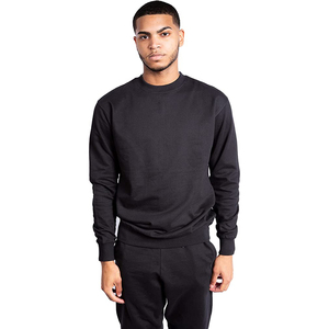 Casual Baggy Men <b>Crewneck</b> Sweatsuit 65 Cotton 35 Polyester Fleece Oversize Streetwear Winter Fashion Pullover OEM Private Label - Product Image 2