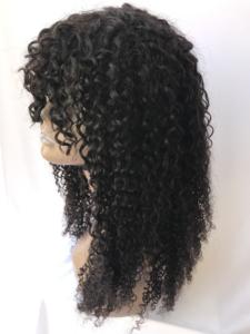 Meilleur vendeur d'exportation, meilleure vente, perruque de vison vierge cambodgien de 24 pouces à cuticule alignée avec frange, perruque frisée frisée, prix de gros, vendeur indien - Product Image 2