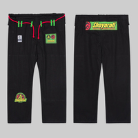 Uniforme de Jiu Jitsu Brasileño Sibrin Premium BJJ Gi |   Kimono Rasta Competitor Negro |   Ligero, Cómodo, Duradero y Transpirable