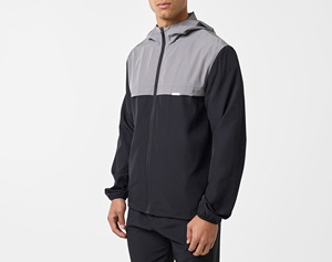 Veste de sport Color Block OEM Logo personnalisé Streetwear d'hiver à capuche Ensemble de survêtement pour homme Coupe-vent pour homme - Product Image 5