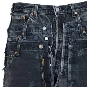Shorts en jean décontractés extensibles pour hommes en vente en gros dans la nouvelle mode d'été 100% coton avec fermeture à la taille élastique Shorts en jean pour hommes - Product Image 4